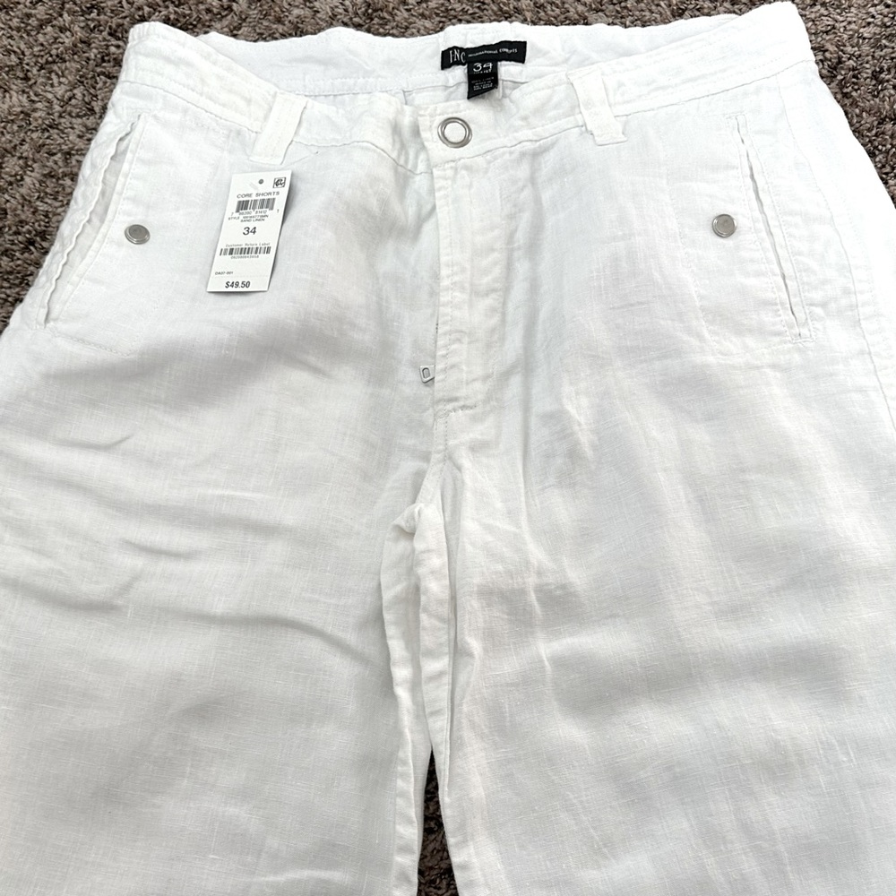 INC 100% Linen Shorts